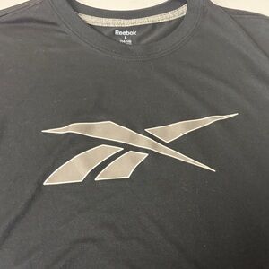 Reebok Men's Black Tee with White Logo